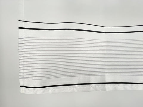 Scheibengardine "Buzz" weiß/grau HxB 45x140cm