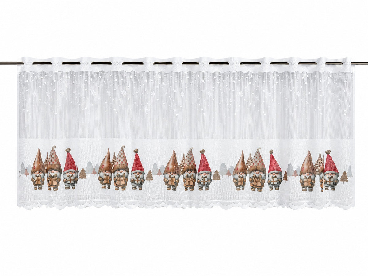 Scheibengardine Wichtel Weihnachten HxB 50x140cm 2373