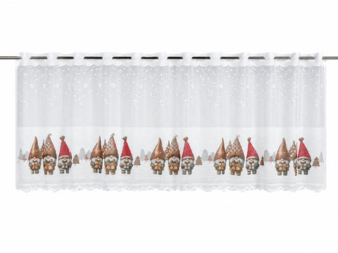 Scheibengardine Wichtel Weihnachten HxB 50x140cm 2373