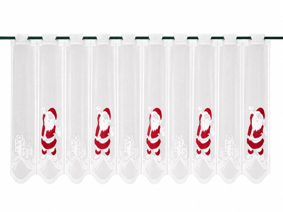 Scheibengardine Weihnachtsmann Geschenk HxB 50x140cm