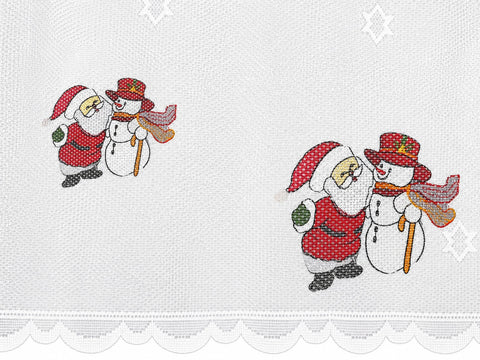 Scheibengardine Weihnachtsmann Schneemann HxB 50x135cm 2374