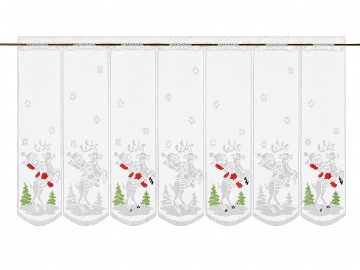 nach Maß Scheibengardine Weihnachten Weihnachtsmann Rentier Höhe 50cm