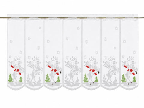 nach Maß Scheibengardine Weihnachten Weihnachtsmann Rentier Höhe 50cm