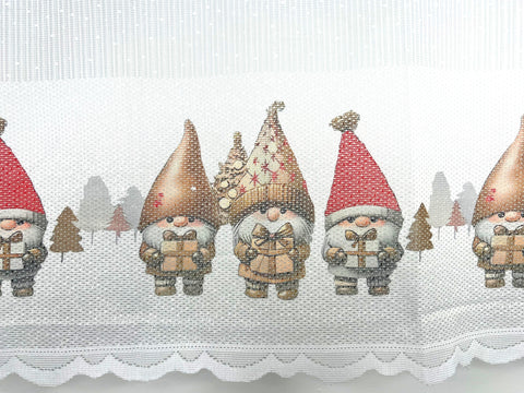 Scheibengardine Wichtel Weihnachten HxB 50x140cm 2373