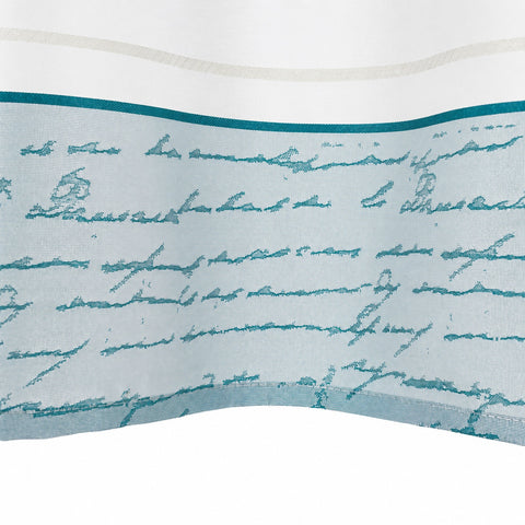 Design Schlaufen Scheibengardine weiß-petrol-grau BxH 50x140cm 2288