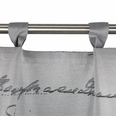 Design Schlaufen Scheibengardine weiß-petrol-grau BxH 50x140cm 2288