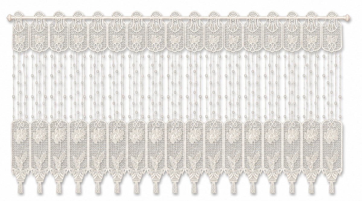 Scheibengardine Macramé weiß HxB 58x143cm 2660