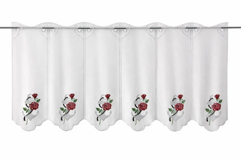 nach Maß Scheibengardine Anker Rose Höhe 45cm