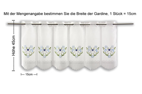 Scheibengardine Blumenkorb nach Maß