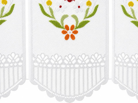 Scheibengardine Blumenkorb nach Maß