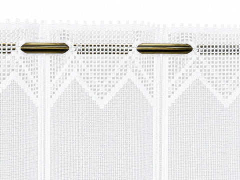 Nach Maß Scheibengardine Jacquard Bistrogardine Landhaus Rose in 3 versch. Höhen