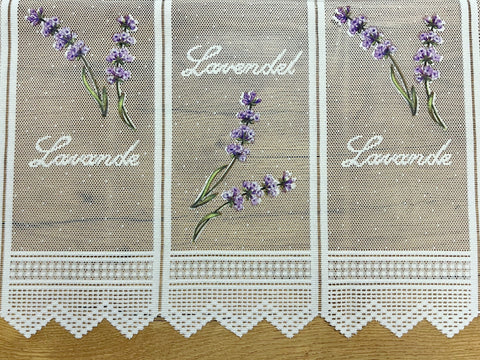 Scheibengardine Lavendel lila HxB 45x150cm