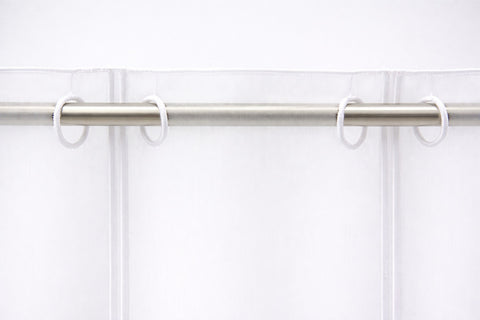 Nach Maß Scheibengardine Rawlins blau grün bestickt Höhe 45/60cm