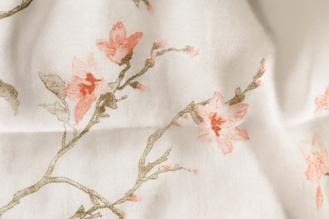 Schlaufenschal Blume apricot BxH 140x245cm offwhite 2557