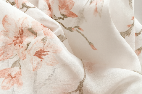 Schlaufenschal Blume apricot BxH 140x245cm offwhite 2557