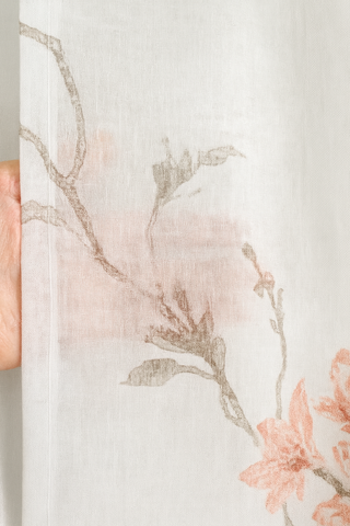 Schlaufenschal Blume apricot BxH 140x245cm offwhite 2557