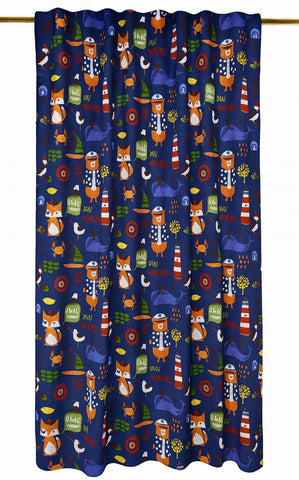 Schlaufenschal Ahoi blau BxH 135x175/245cm