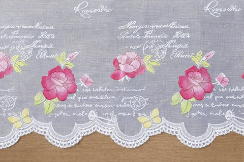 Scheibengardine Romantik Jacquard HxB 45x140cm