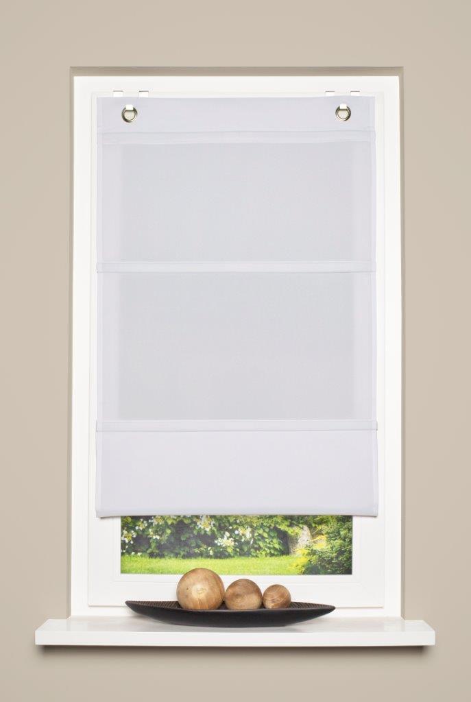 Magnetrollo Deko weiß 45/60/80/100x130cm Rollo Easyfix Raffrollo inkl. Haken
