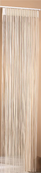 Fadenvorhang Fadengardine BxH 100x245cm natur beige Raumteiler Universalband