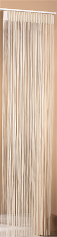 Fadenvorhang Fadengardine BxH 100x245cm natur beige Raumteiler Universalband