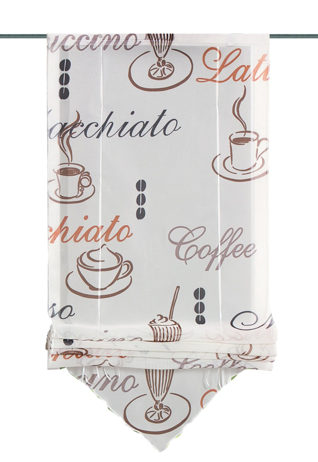Bändchen Raffrollo Cafe creme 60/80/100x140cm