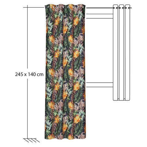 Ösenschal Ember mehrfarbig BxH 140x245cm