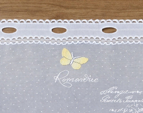Scheibengardine Romantik Jacquard HxB 45x140cm