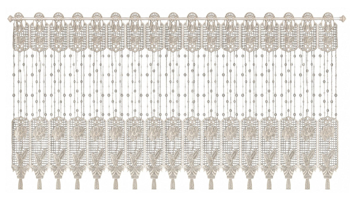 Scheibengardine Macramé weiß HxB 58x143cm 2660