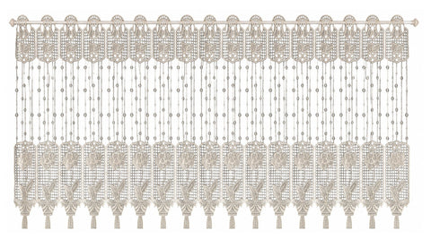 Scheibengardine Macramé weiß HxB 58x143cm 2660
