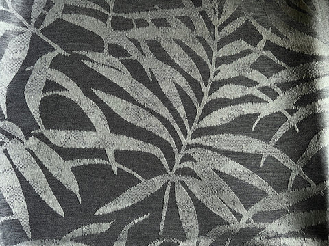 Ösenschal "Capri" grau Blätter BxH 140x235cm