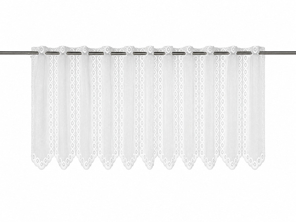 Scheibengardine  Jacquard weiß Kleinfenster HxB 45x150cm