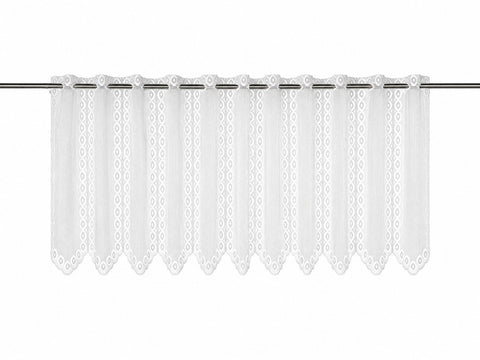 Scheibengardine  Jacquard weiß Kleinfenster HxB 45x150cm