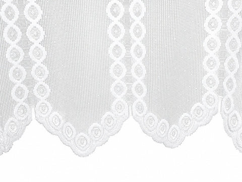 Scheibengardine  Jacquard weiß Kleinfenster HxB 45x150cm