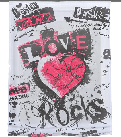 Digitaldruck Raffrollo Edinburgh rot 60x140cm digital bedruckt transparent