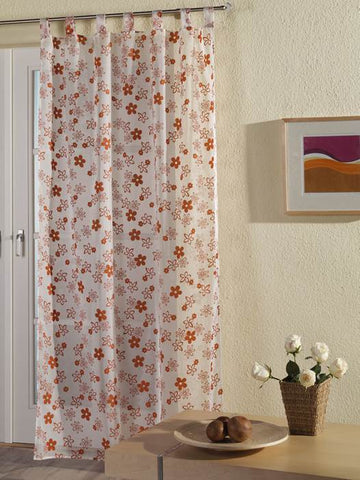 Schlaufenschal Voile mit Flockdruck BxH 135x225cm Schal Gardine terra Blume