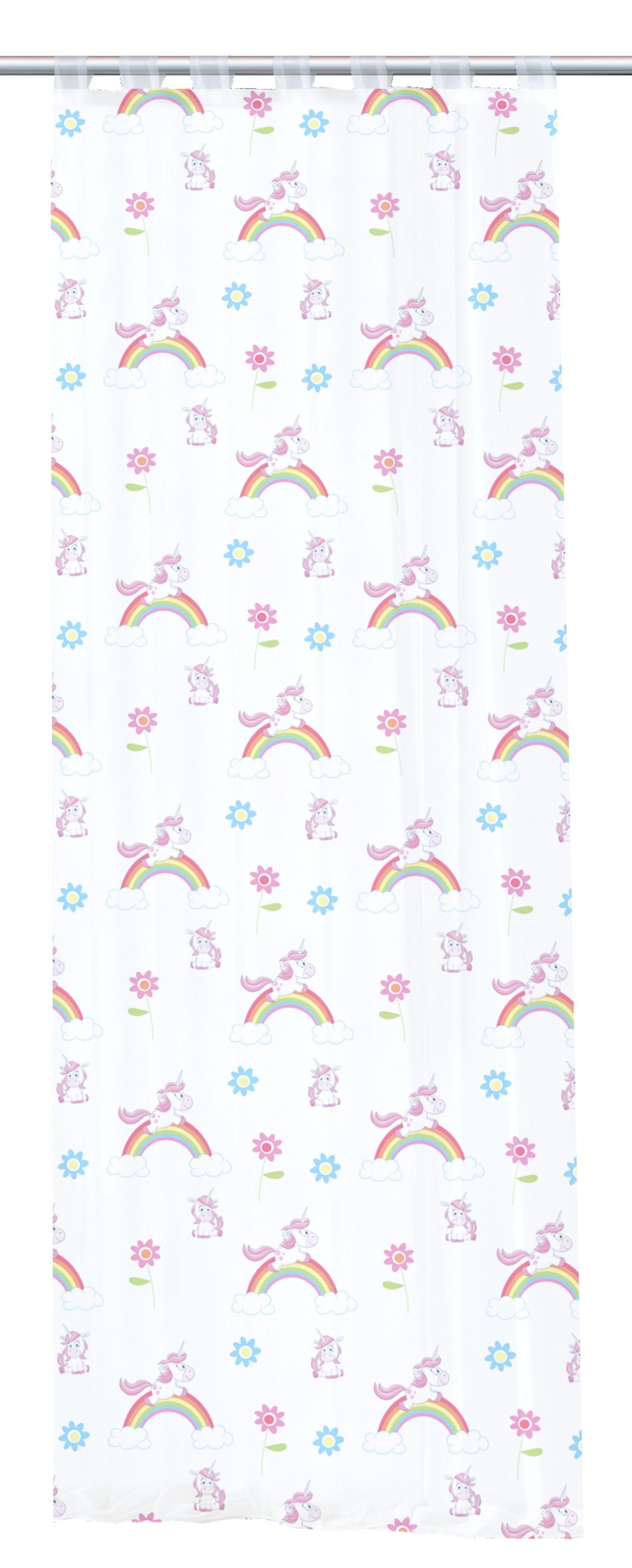 Schlaufenschal Einhorn Regenbogen multicolor BxH 140x245cm