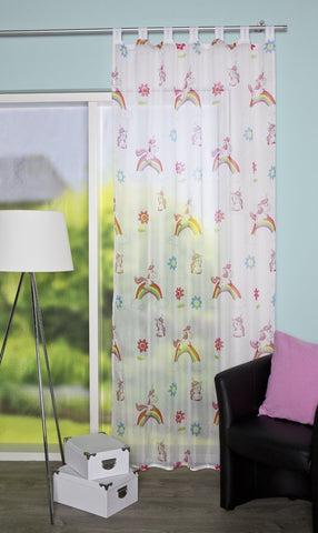 Schlaufenschal Einhorn Regenbogen multicolor BxH 140x245cm