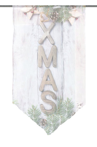 Fensterbehang Motiv X-Mas Scheibengardine