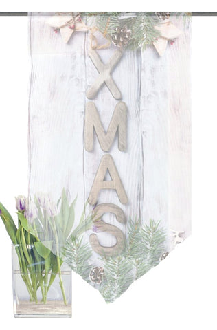 Fensterbehang Motiv X-Mas Scheibengardine