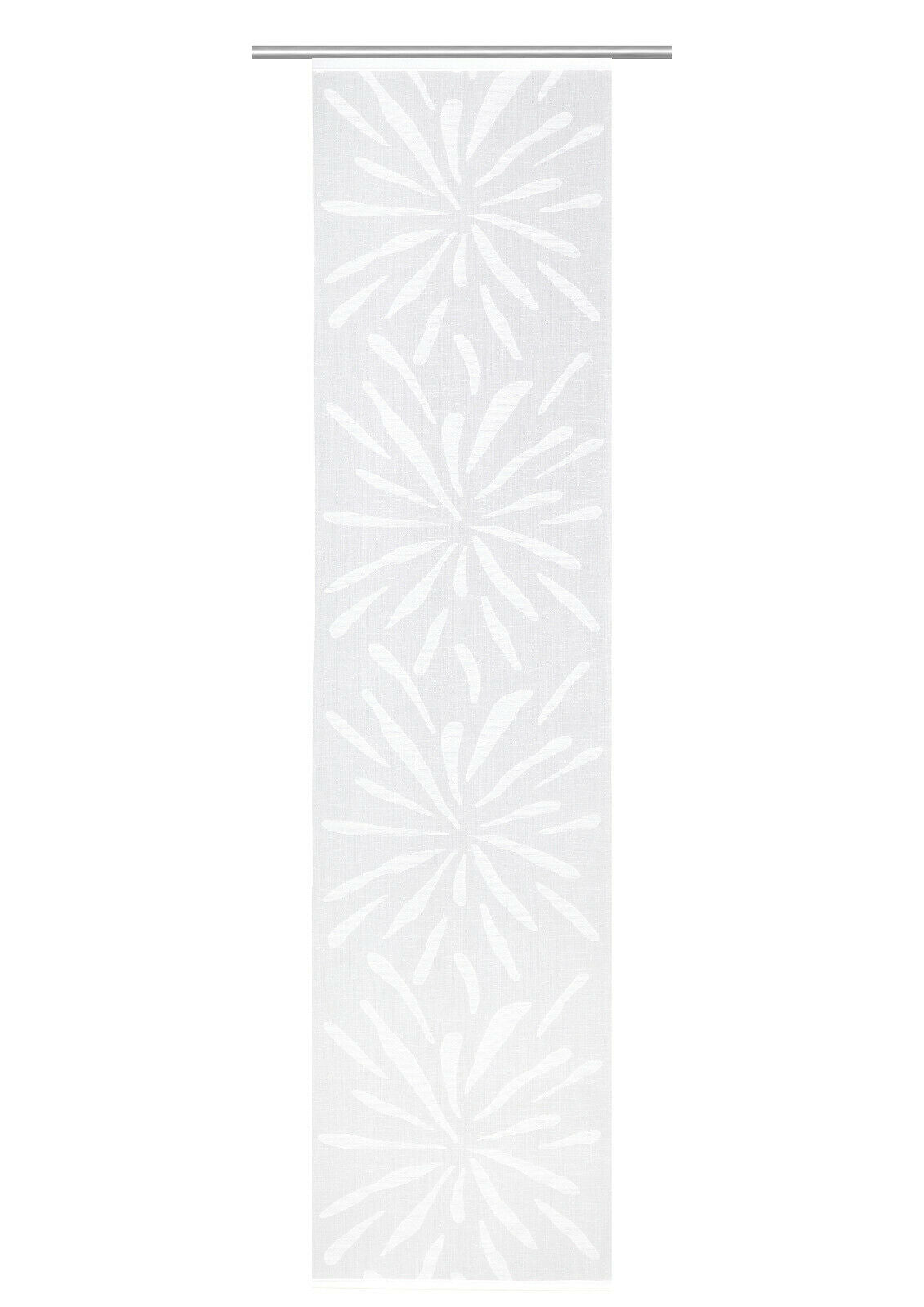 Schiebevorhang Blume weiß BxH 60x245cm halbtransparent