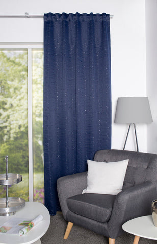 Blackout "Moon & Stars" Verdunkelungsvorhang blau BxH 135x175/245cm