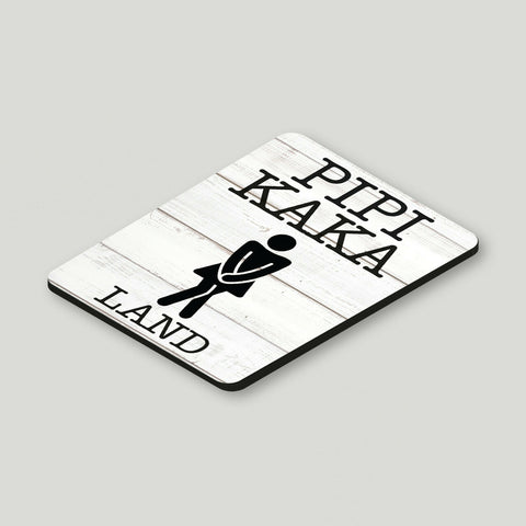 Alu Dibond Türschild Pipi Kaka Land 12x16cm