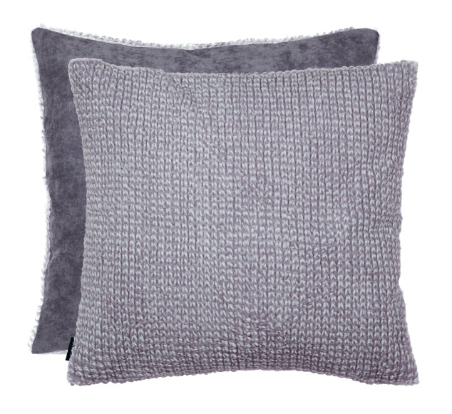 Kissenhülle Alya flieder kuschelig m. Reißverschluß 45x45cm Häkeloptik