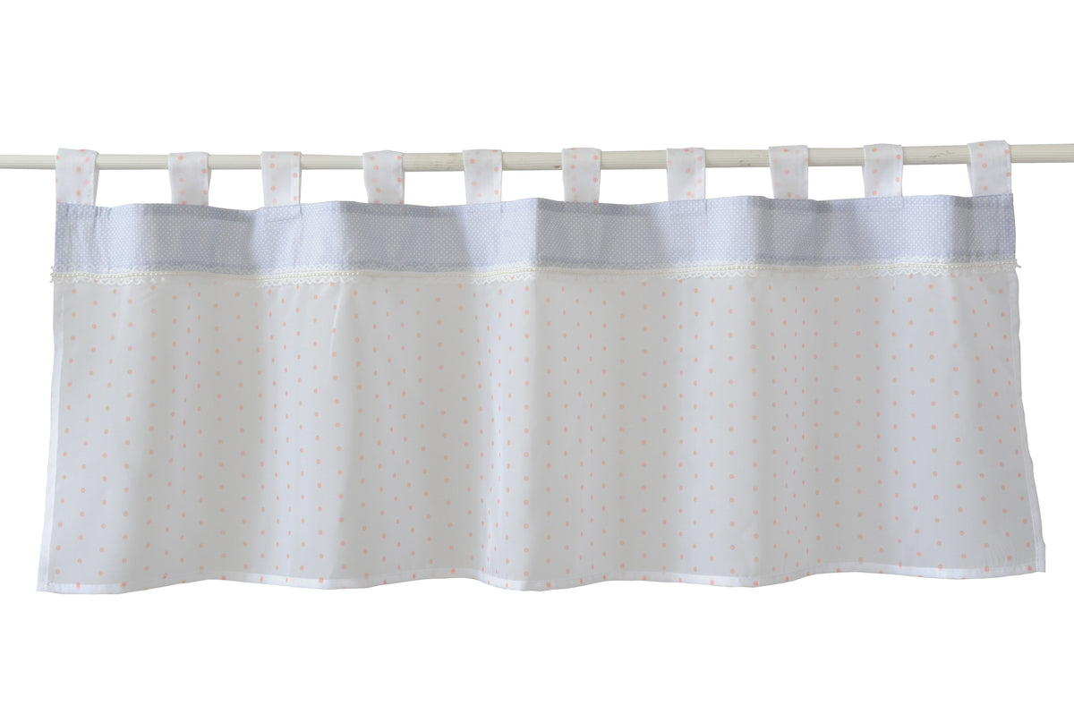 Scheibengardine Schlaufen Panneaux Kleinfenster HxB 48x140 apricot Perlen Bistro
