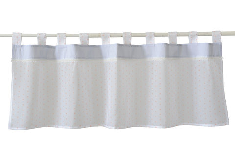 Scheibengardine Schlaufen Panneaux Kleinfenster HxB 48x140 apricot Perlen Bistro