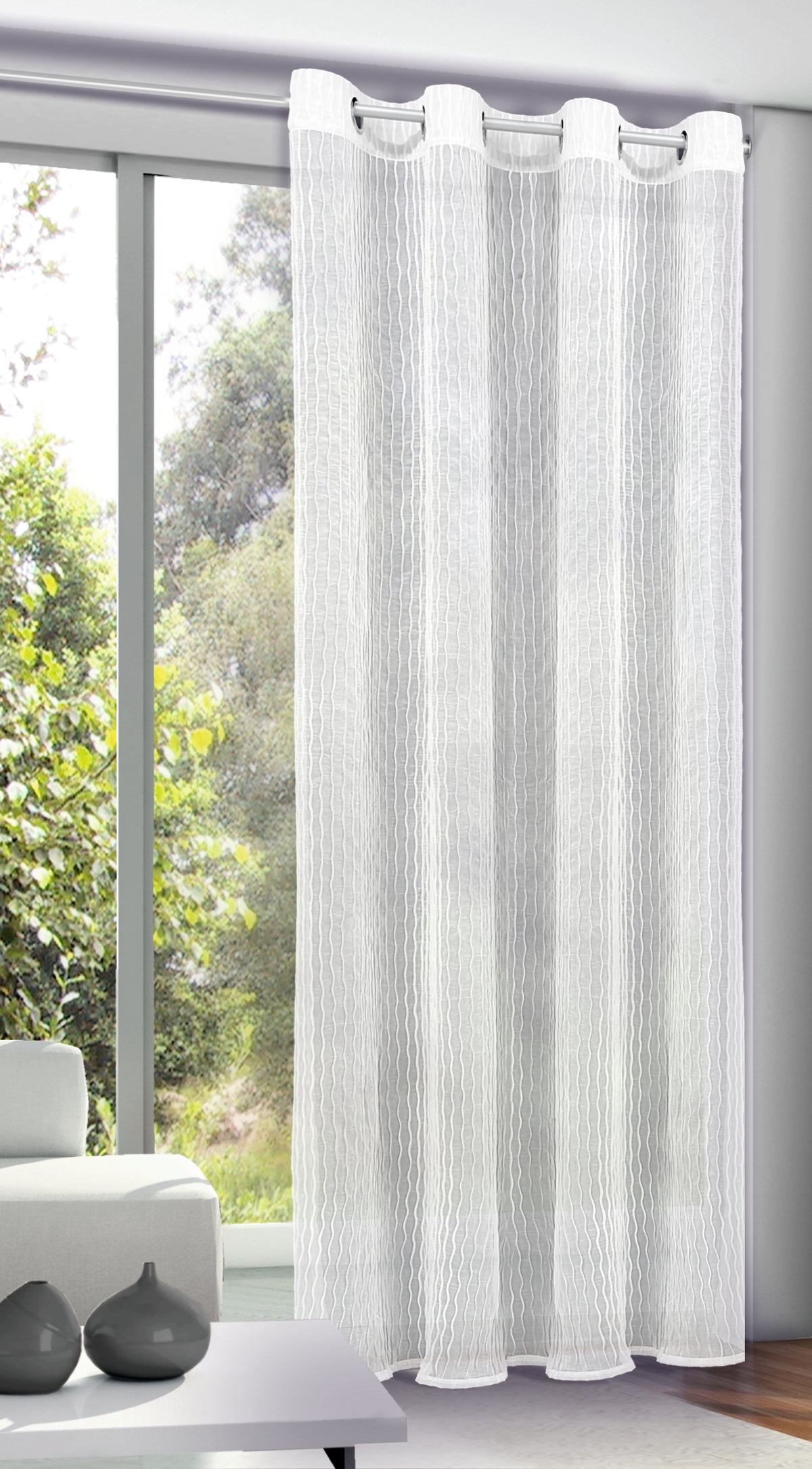 Ösenschal Otto BxH 135x245cm Crush Optik transparent versch. Farben