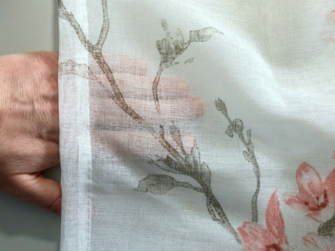 Schlaufenschal Blume apricot BxH 140x245cm offwhite 2557