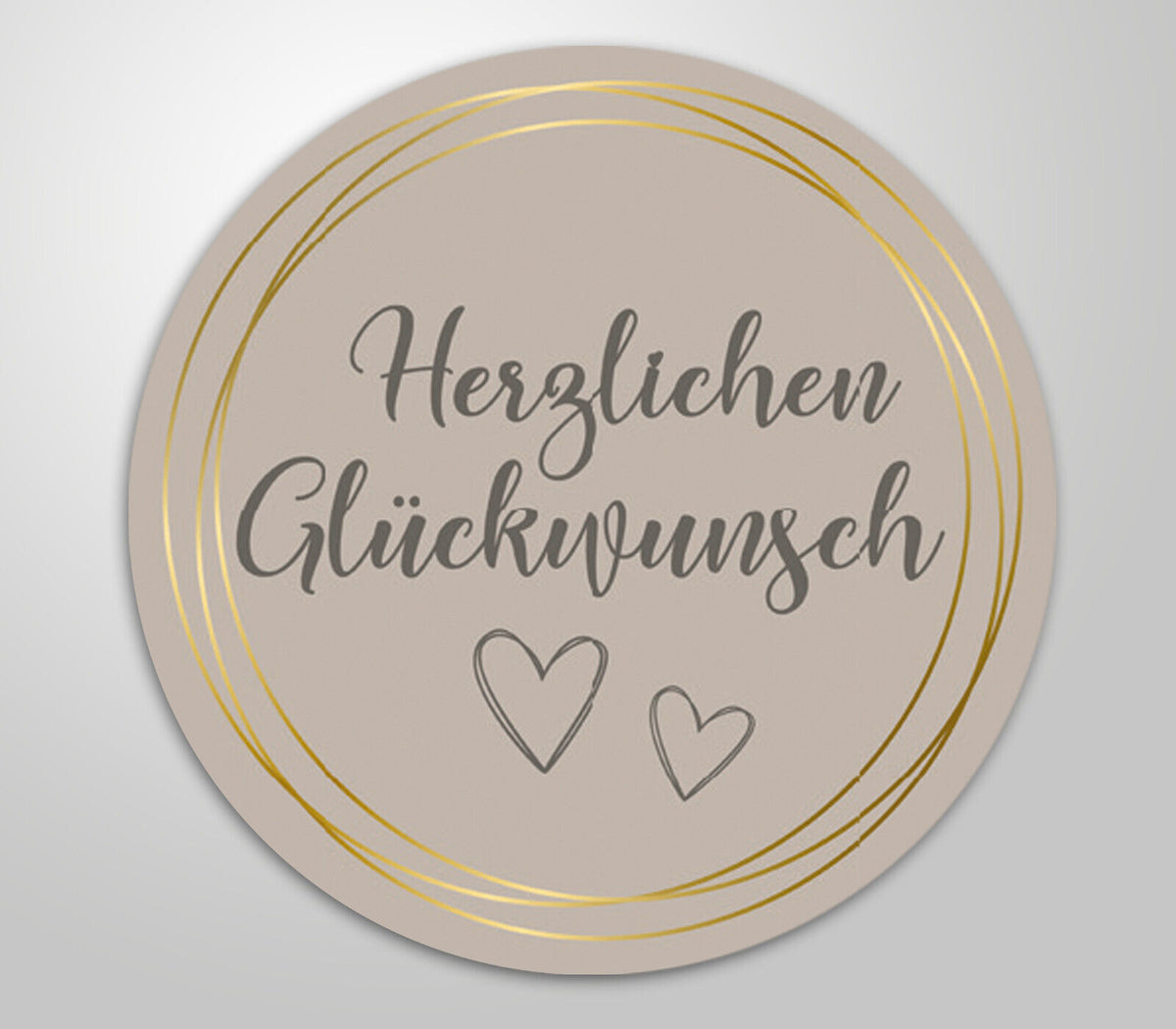 48x hochwertige Etiketten "Herzlichen Glückwunsch" hohe Klebekraft 4cm Aufkleber