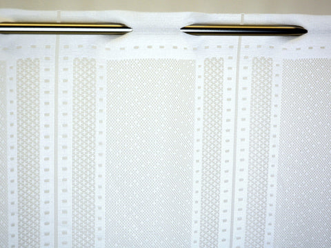 Scheibengardine Jacquard weiß Blume nach Maß